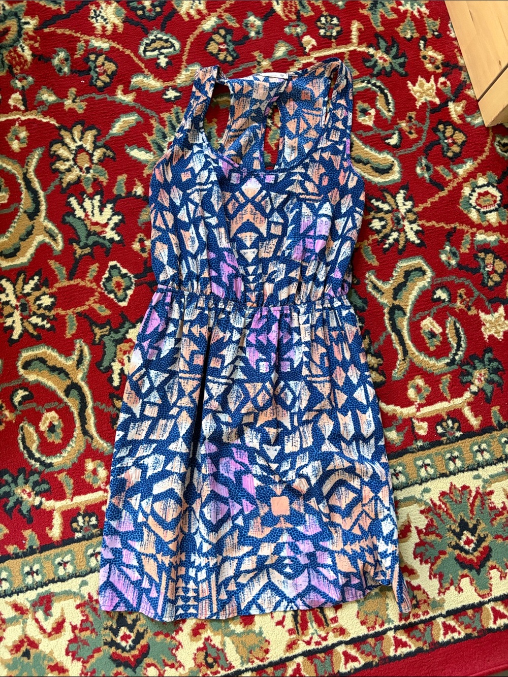 Women's Abstract Print Racerback Mini Dress